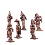 Pure Copper Vishnu Dashavatar Idol Set | 3.5" Sacred Collection | 1.044kg Handcrafted Masterpiece | Complete Avatar Series | Jaipurio